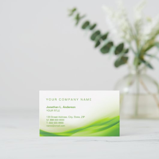 Visitekaartje Groene golf (Staand voorkant)