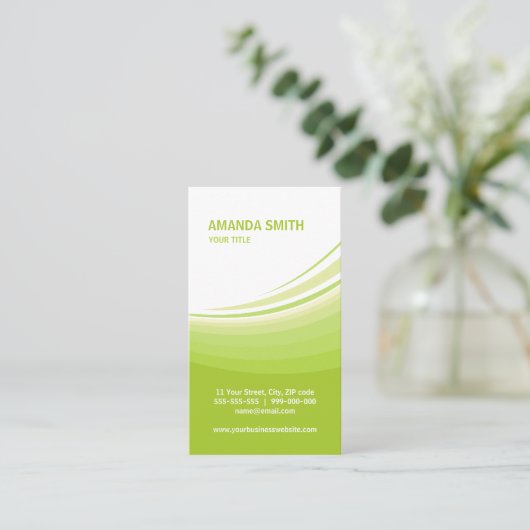 Visitekaartje Groene golven (Staand voorkant)