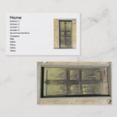 Visitekaartje groene houten deur (Voorkant / Achterkant)