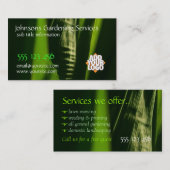 Visitekaartje Groene ledertuindiensten (Voorkant / Achterkant)