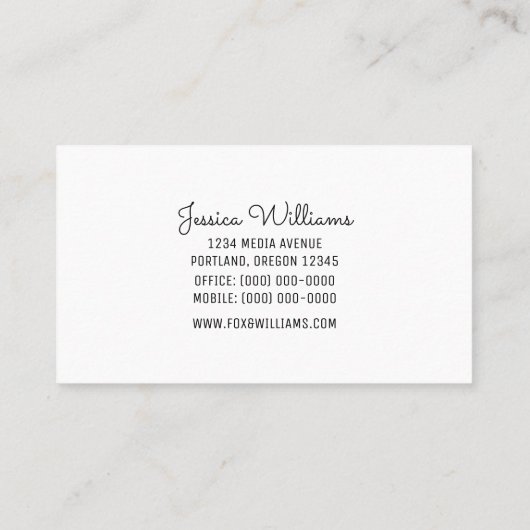 Visitekaartje groene moderne poladots (Achterkant)