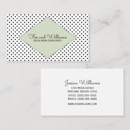 Visitekaartje groene moderne poladots (Voorkant / Achterkant)