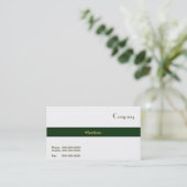 Visitekaartje Groene Stripe (Staand voorkant)