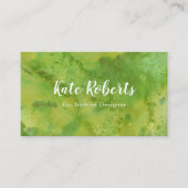 Visitekaartje groene Waterverf | eco-professional (Voorkant)