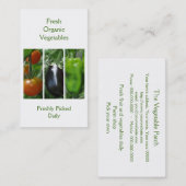 Visitekaartje groenten (Voorkant / Achterkant)