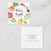 Visitekaartje groenten, vers Waterverf (Voorkant / Achterkant)