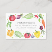 Visitekaartje groenten, vers Waterverf (Achterkant)