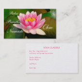 VISITEKAARTJE/GROTE ROZE LOTUS BLOSSO VISITEKAARTJE (Voorkant / Achterkant)