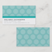VISITEKAARTJE grote vlek patroon jade groen (Voorkant / Achterkant)