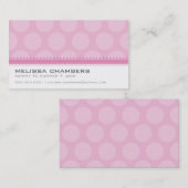 VISITEKAARTJE Grote Vlek Patroon Pastel bleek Roze Contactkaartje (Voorkant / Achterkant)