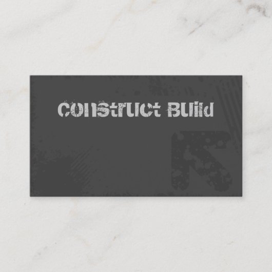 Visitekaartje Grunge grijs (Voorkant)