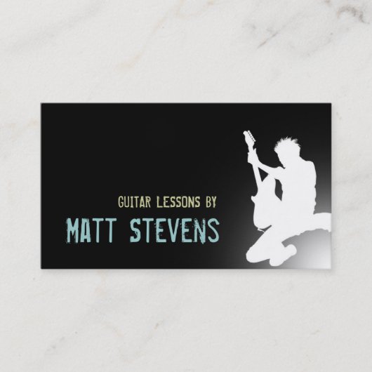 Visitekaartje Guitar Lessons Music Instructor (Voorkant)