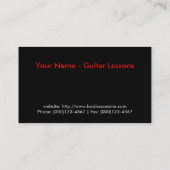 Visitekaartje: Guitarles Visitekaartje (Achterkant)