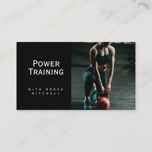 Visitekaartje, Gym Training aanpasbaar Visitekaartje (Achterkant)