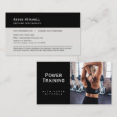 Visitekaartje, Gym Training foto aanpasbaar Visitekaartje (Voorkant / Achterkant)