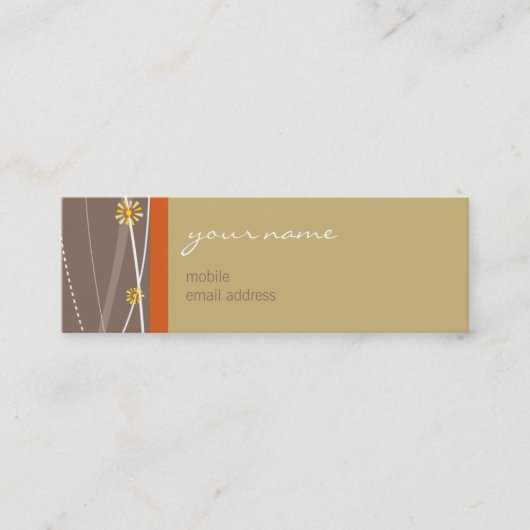 VISITEKAARTJE:: haakjes 3 Mini Visitekaartje (Voorkant)