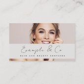 Visitekaartje, Haar en Schoonheidsfoto klantgerich Visitekaartje (Achterkant)