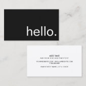 visitekaartje - hallo. (Voorkant / Achterkant)