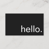 visitekaartje - hallo. (Voorkant)