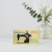 Visitekaartje handgemaakte naaiherstellers (Staand voorkant)