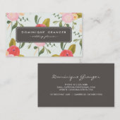 Visitekaartje  handmatige droogbloemen (Voorkant / Achterkant)