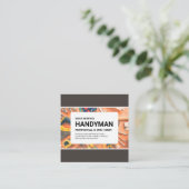 Visitekaartje: Handymandiensten Vierkante Visitekaartje (Staand voorkant)