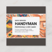 Visitekaartje: Handymandiensten Vierkante Visitekaartje (Voorkant)