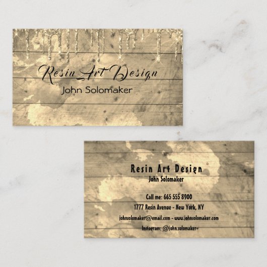 visitekaartje hars Glossy (Voorkant / Achterkant)