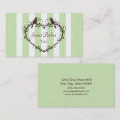 Visitekaartje hart en vogels (Voorkant / Achterkant)