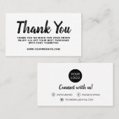 visitekaartje Hartelijk dank voor uw eenvoudige be (Voorkant / Achterkant)