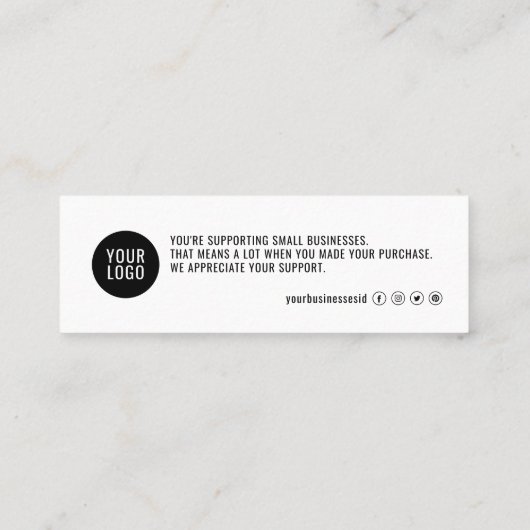 visitekaartje Hartelijk dank voor uw minimale best (Achterkant)