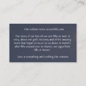 Visitekaartje hartvormige maan (Achterkant)