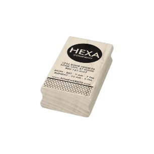 visitekaartje hexa bedrijf rubberstempel