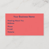 visitekaartje "High Side Kick" (Achterkant)