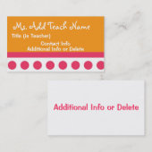 Visitekaartje Hip Teacher (Voorkant / Achterkant)