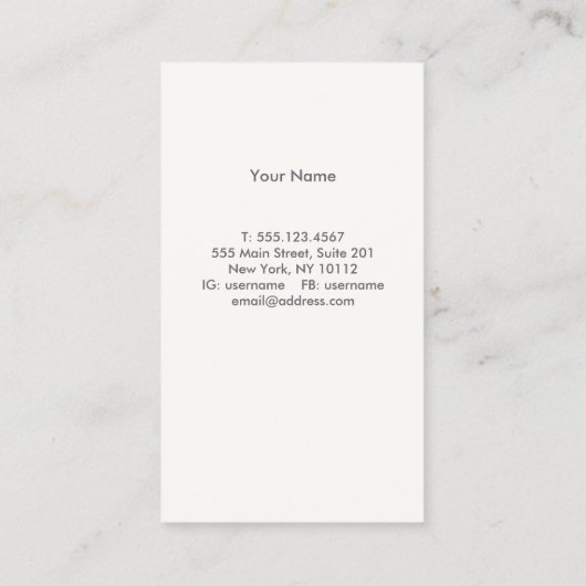 Visitekaartje Hoefijzer (Achterkant)