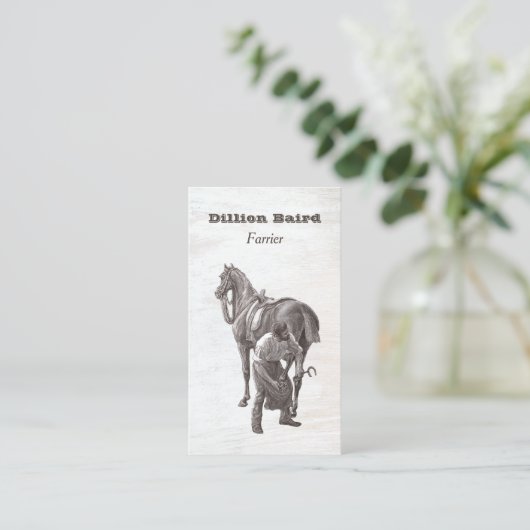 Visitekaartje Hoefijzer (Staand voorkant)