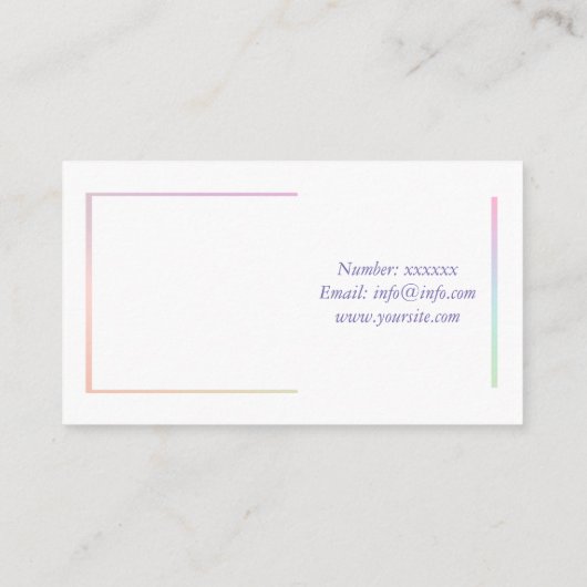 visitekaartje holografisch (Achterkant)