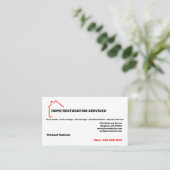 Visitekaartje Home Restoration Services (Staand voorkant)