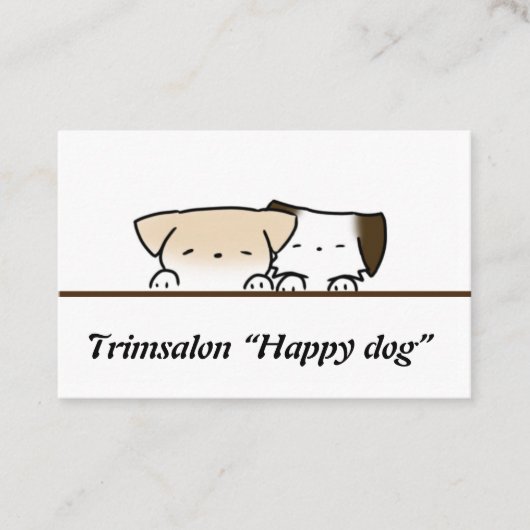 Visitekaartje hond, (Voorkant)