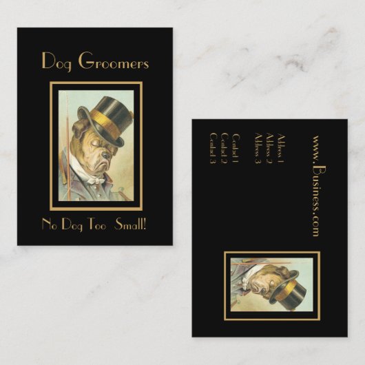 Visitekaartje  hondentrimmers (Voorkant / Achterkant)