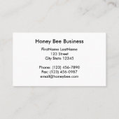 Visitekaartje honingbijen (Achterkant)
