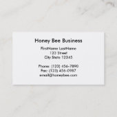 Visitekaartje honingbijen (Achterkant)