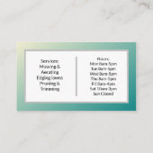 Visitekaartje Hot Air Ballon Green Ombre (Achterkant)