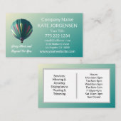 Visitekaartje Hot Air Ballon Green Ombre (Voorkant / Achterkant)