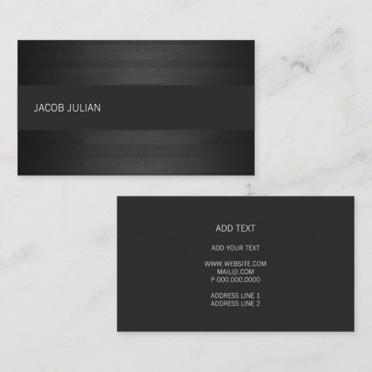 visitekaartje - Houtvloer zwart (Voorkant / Achterkant)