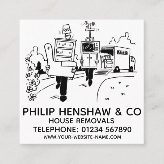 Visitekaartje huisverhuizingen (Voorkant)