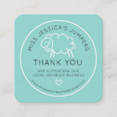 Visitekaartje Ideaal voor zelfgemaakte gebreide it (Voorkant)