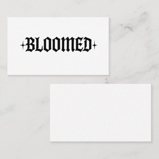 Visitekaartje in bloei (Voorkant / Achterkant)