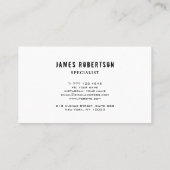 Visitekaartje in brutale stijl voor uw bedrijf (Achterkant)